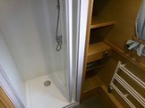 Shower tray and shelving